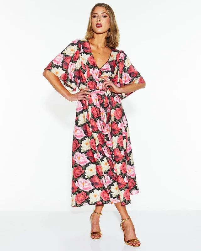 Fate + Becker Lyrical Midi Dress - Oscar Floral