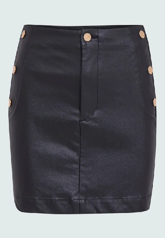 DSFlorence Coated Skirt - Black