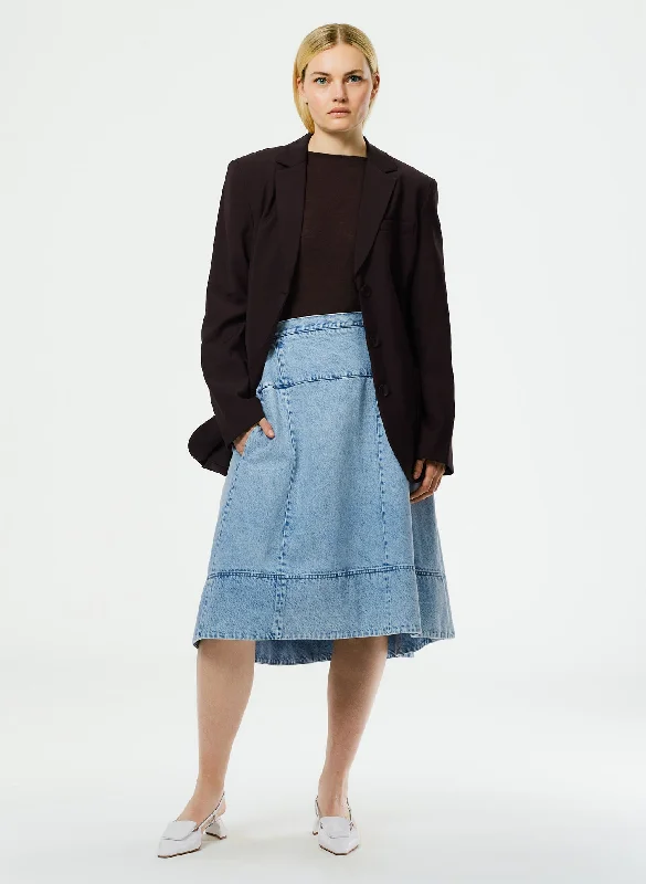 Acid Iceberg Denim Sculpted Skirt