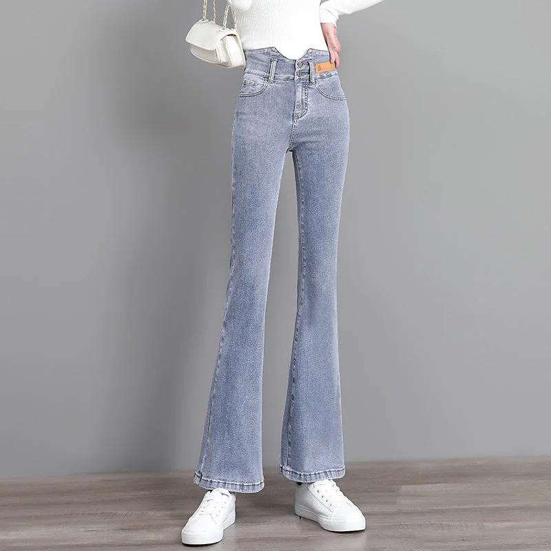 NiDELL: Women’s Vintage Cotton Denim Trousers for Autumn