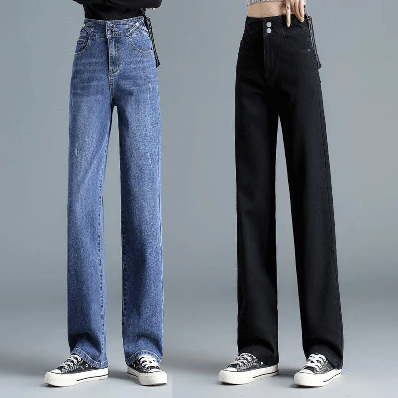 NiDELL: Women’s Vintage Cotton Denim Trousers for Autumn