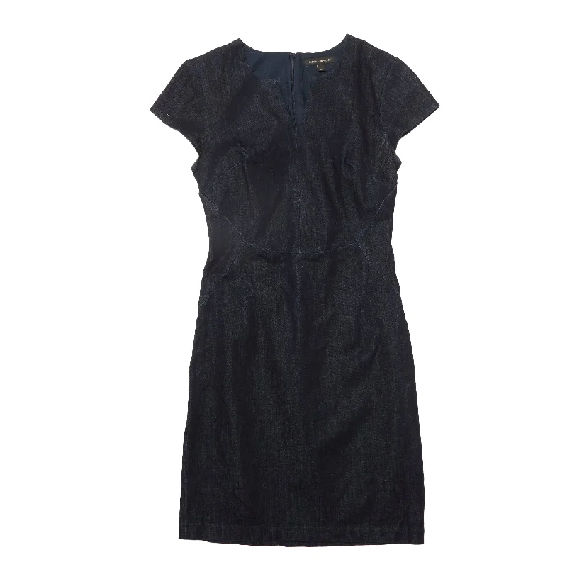 Denim Cap Sleeve Dress - S