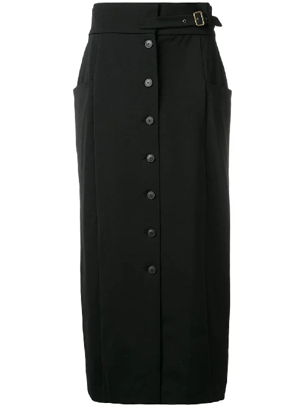 button-up midi skirt