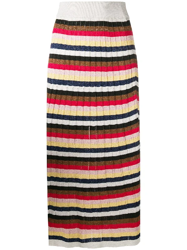 striped midi skirt