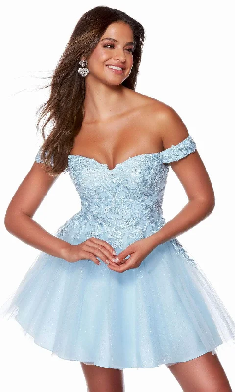 Alyce Paris 3156 - Lace Embroidered A-Line Homecoming Dress